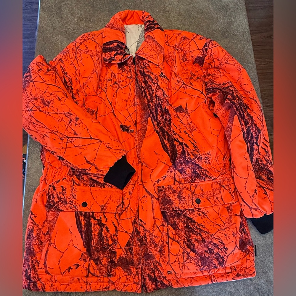 Hunting Jacket Reversible Orange/White Camouflage Jacket